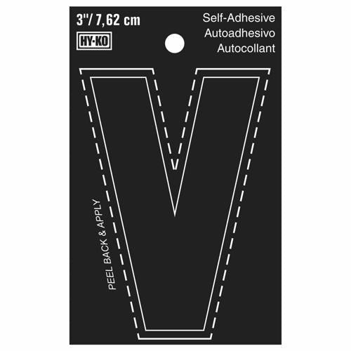 HY-KO Letterbox Letter V 76mm Black