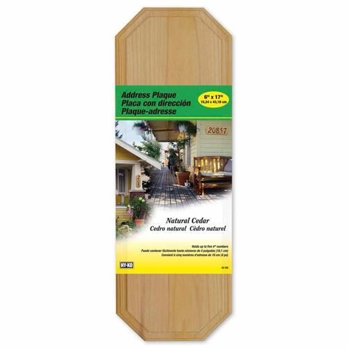 HY-KO Address Plaque 152mm L: 432mm Wood