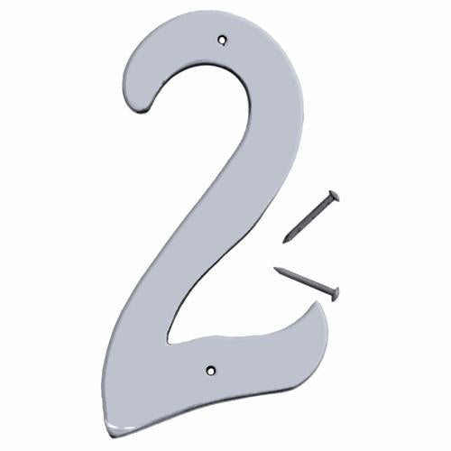 HY-KO Letterbox Number 2 101mm Satin Nickel Finish