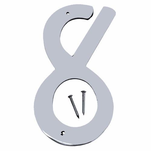 HY-KO Letterbox Number 8 101mm Satin Nickel Finish