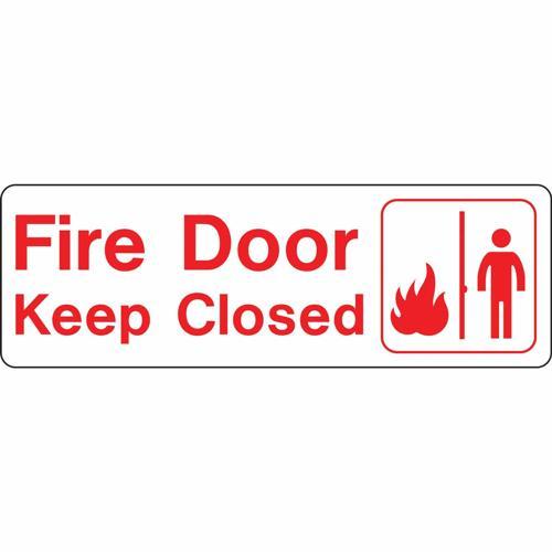 HY-KO Fire Door Keep Closed Sign 76mm L: 229mm