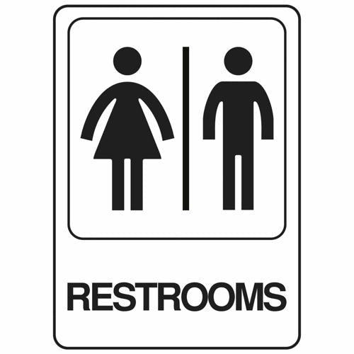 HY-KO Restrooms Sign 178mm L: 127mm