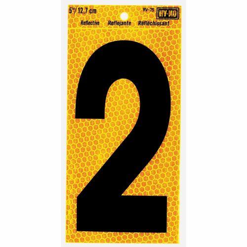 HY-KO Letterbox Number 2 127mm Yellow