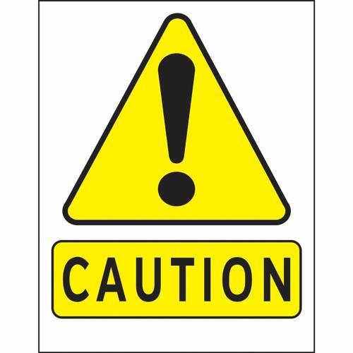 HY-KO Caution Sign 470mm L: 368mm