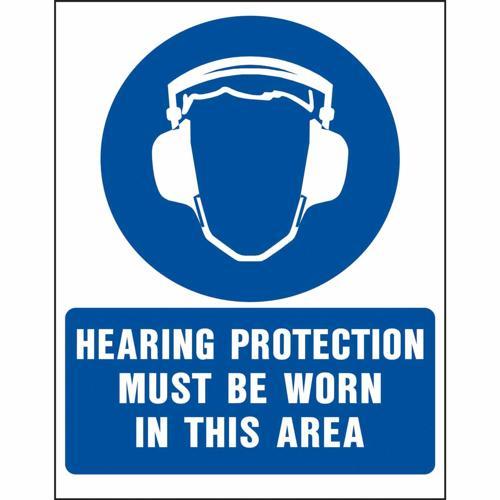 HY-KO Hearing Protection Must Be Worn Sign 470mm L: 368mm