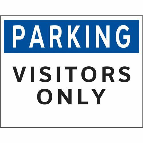 HY-KO Parking Visitors Only Sign 470mm L: 368mm
