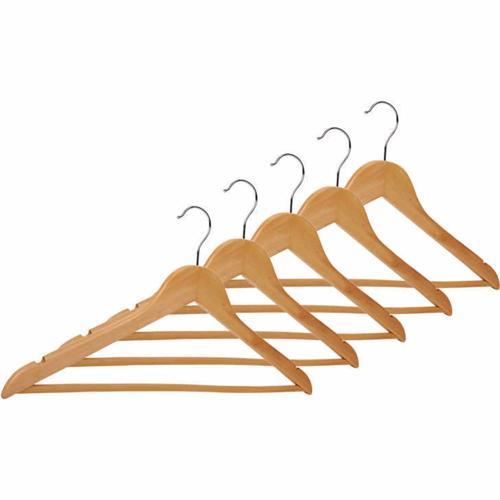 Number 8 Wooden Coat Hangers 5 Pack of 5