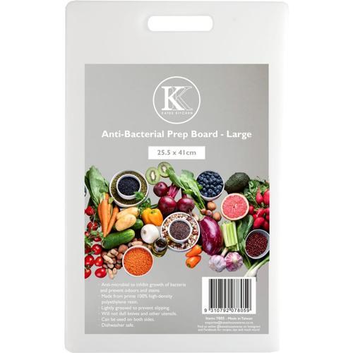 Kates Kitchen Anti-Bacterial Chopping Board 150mm 250mm 395mm White