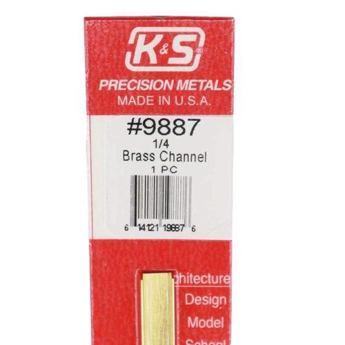 K&S Metal Brass Channel 1/4 X 300mm