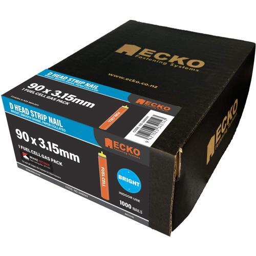 Ecko D Head Collated Framing Nails Gas Handy Pack 90 X 3.15mm Pack of 1000