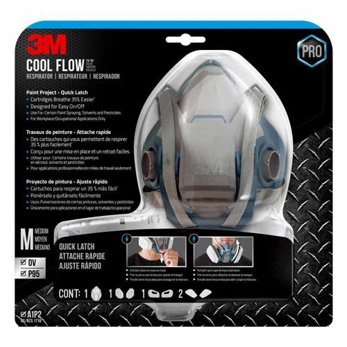3M Paint Project Quick Latch Half Facepiece Reusable Respirator Medium