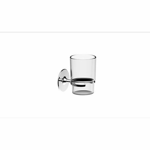 Nouveau Stick-On Tumbler Holder Chrome