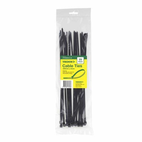 Cable Ties 300X5MM 25PK Black