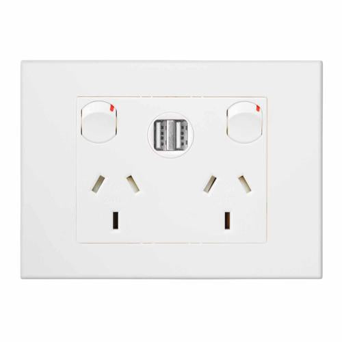 HPM Vivo Double Powerpoint With Integrated USB