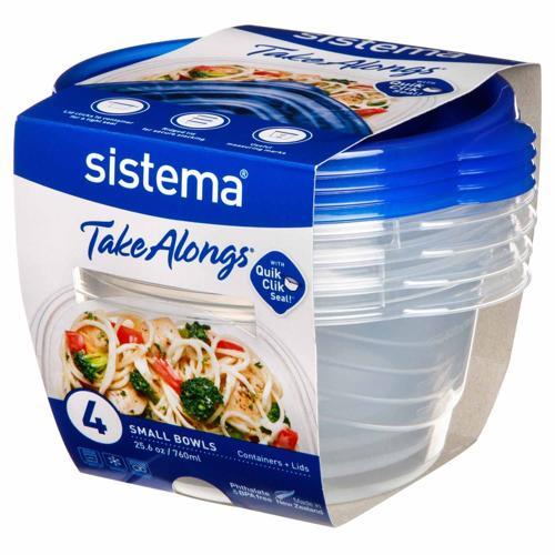 Sistema TakeAlongs Take Alongs Food Storage 760mL Clear Pack of 4