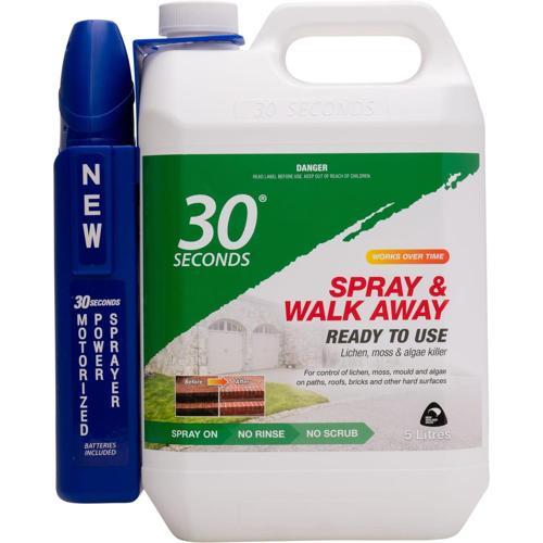 30 Seconds Spray & Walk Away Lichen Moss And Mould Remover Ready To Use With