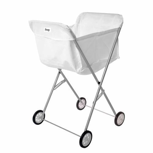 Suzy 4 Wheel Laundry Trundler 32mmx520mmx945mm White
