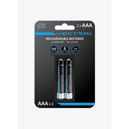 Vectral Ni-MH Rechargeable Solar Batteries Pack of 2 VECTAAA