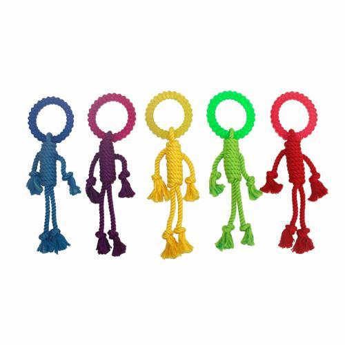 Multipet Nuts For Knots Rope Man Dog Toy Assorted Colours