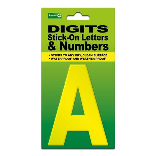 Classic Sign High Visibility Digit 80mm Yellow 80mm-HV-YEL-A