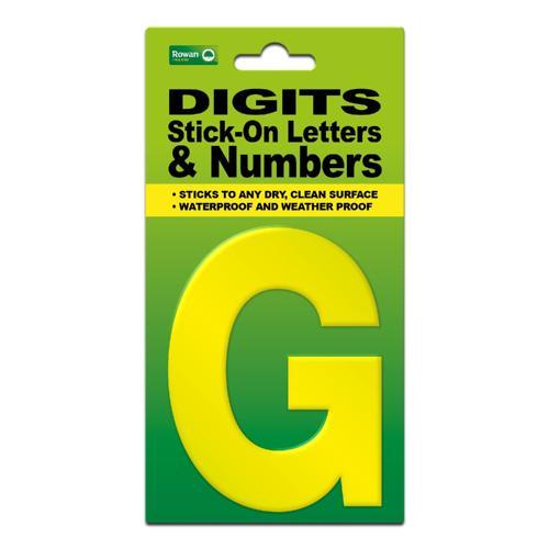 Classic Sign High Visibility Digit 80mm Yellow 80mm-HV-YEL-G