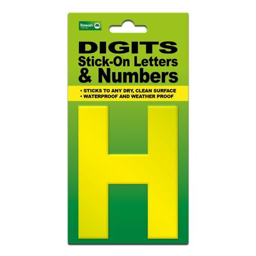 Classic Sign High Visibility Digit 80mm Yellow 80mm-HV-YEL-H
