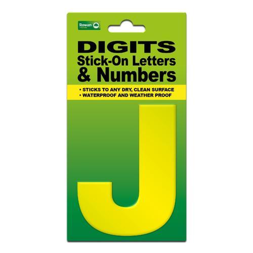 Classic Sign High Visibility Digit 80mm Yellow 80mm-HV-YEL-J