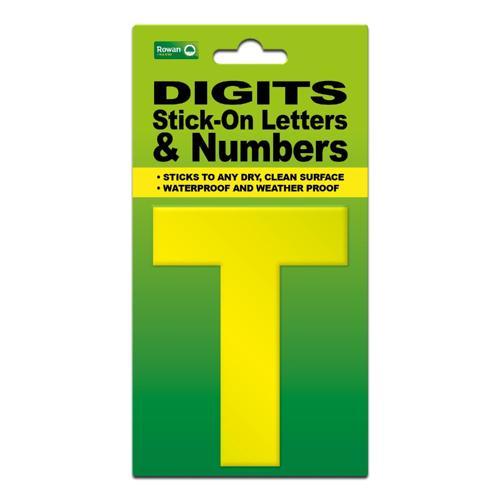 Classic Sign High Visibility Digit 80mm Yellow 80mm-HV-YEL-T