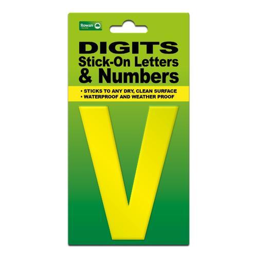 Classic Sign High Visibility Digit 80mm Yellow 80mm-HV-YEL-V