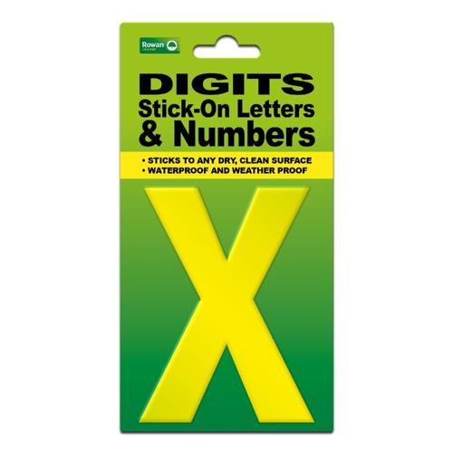 Classic Sign High Visibility Digit 80mm Yellow 80mm-HV-YEL-X