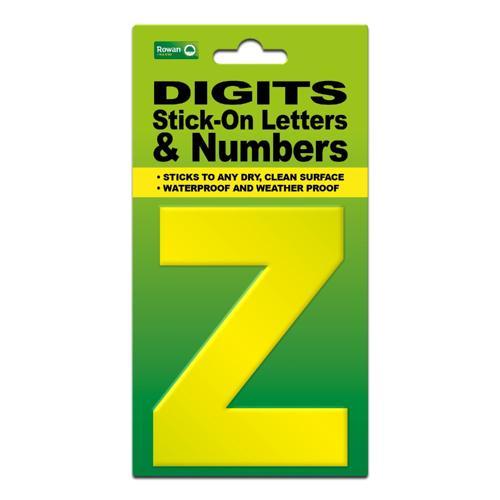 Classic Sign High Visibility Digit 80mm Yellow 80mm-HV-YEL-Z