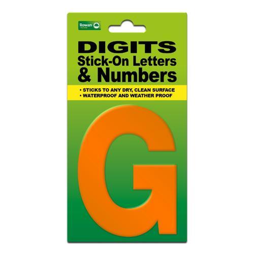 Classic Sign High Visibility Digit 80mm Orange 80mm-HV-ORAN-G