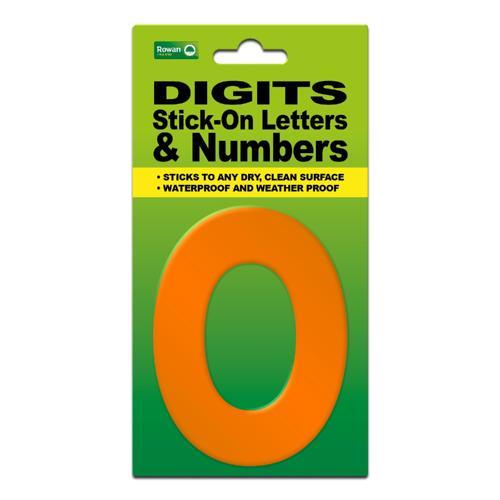 Classic Sign High Visibility Digit 80mm Orange 80mm-HV-ORAN-O