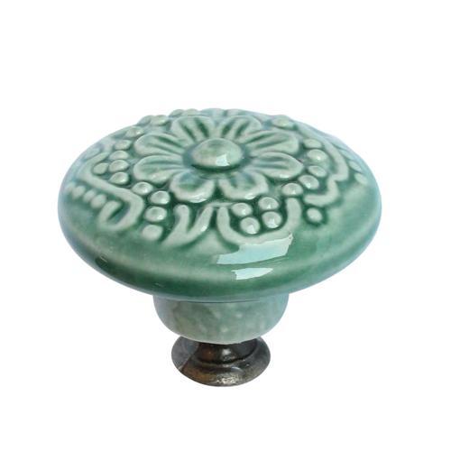 Tilda Cabinet Knob Green Pack of 2