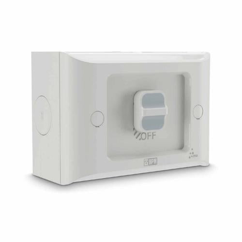 HPM Aqua Weatherproof Single Switch 16A Misty Grey