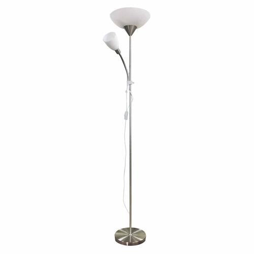 Nouveau Chrome Floor Lamp-Remo 25cm 180cm Warm White
