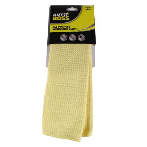 AUTO BOSS Large Microfibre Cloth 600mm 400mm Yellow