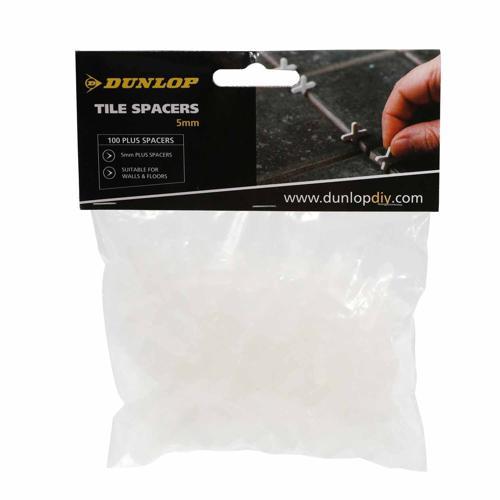 Dunlop PLUS-Shaped Tile Spacers 5mm Pack of 100 White