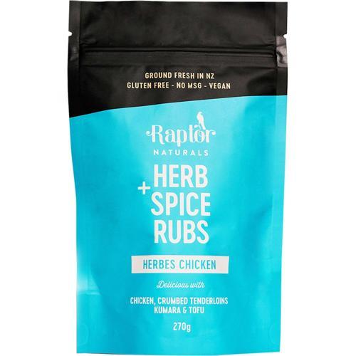 Raptor Naturals Herbes Chicken Rub 270g