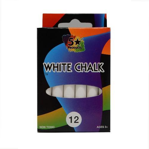 Five Star White Chalk 12 Piece White Pack of 12