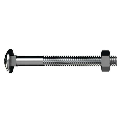 Bremick Coach Bolts & Nuts M8 X 150mm Zinc Plated Pack of 50