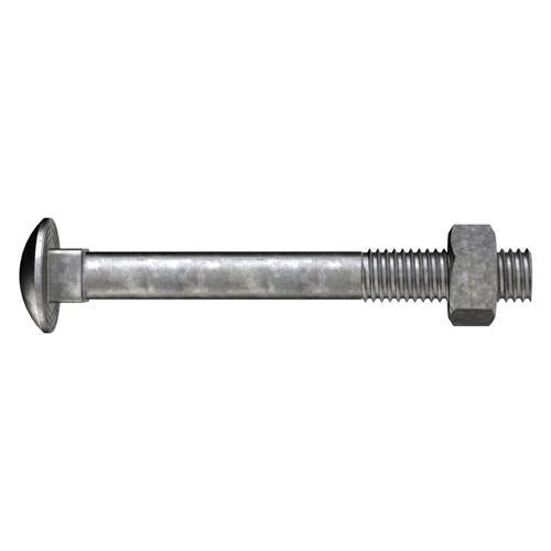 Bremick Coach Bolts & Nuts M8 X 130mm Galvanised Pack of 50