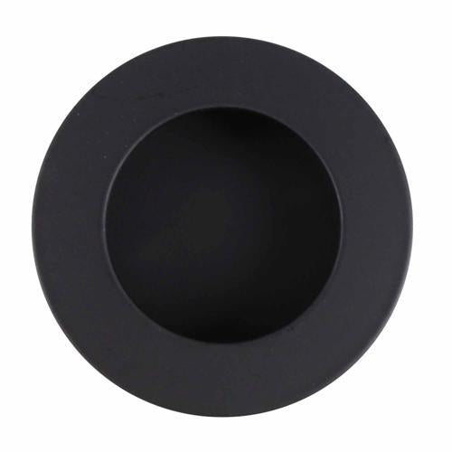 Morgan & Aickin Round Door Edge Finger Flush Pull 30 X 12mm Black