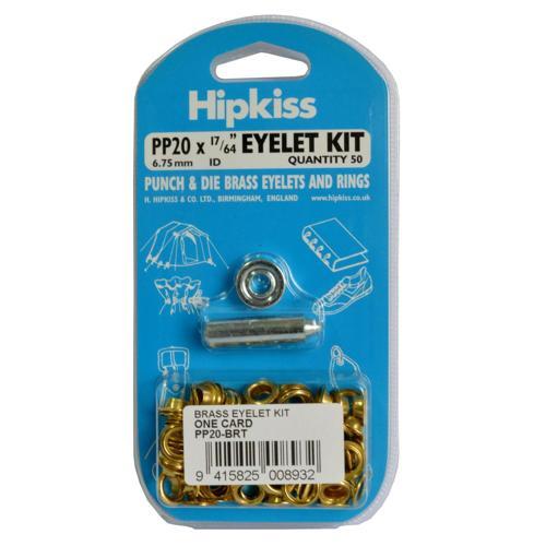 Hipkiss Eyelet Kit 6.75mm Brass