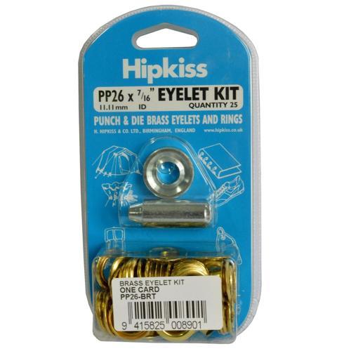 Hipkiss Eyelet Kit 11.11mm Brass