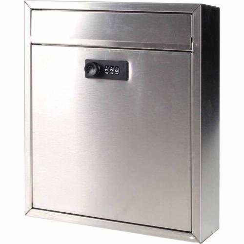 Mail Boss Nelson Metal Letterbox 310mm 260mm 90mm Stainless Steel