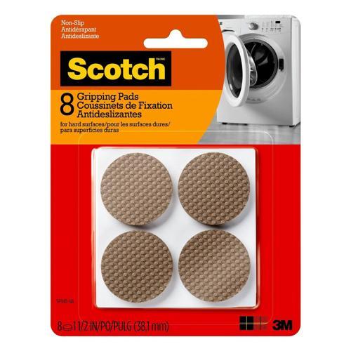 Scotch Gripping Pads Round 3.8cm Brown Pack of 8