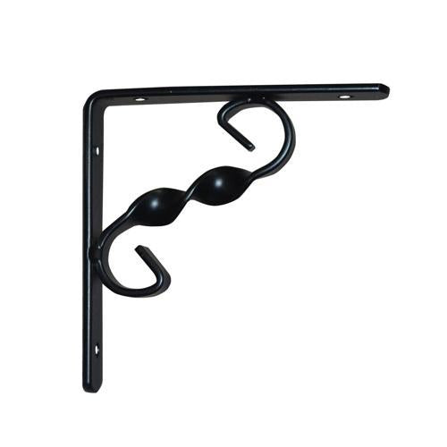 Carinya Scroll Stay Bracket 100x100x20x3mm Black