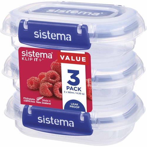 Sistema Klip It PLUS Rectangle Container 180mL Clear