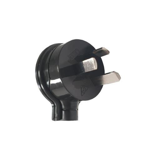 HPM Low Profile 3 Flat Pin Plug Top 10A Black